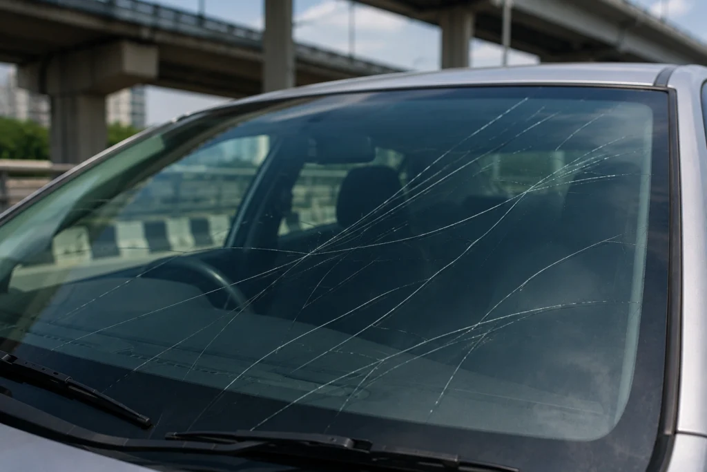 windshield damage