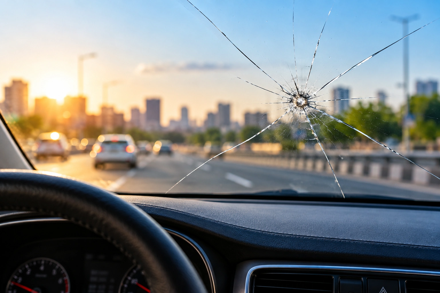 crack car windshield
