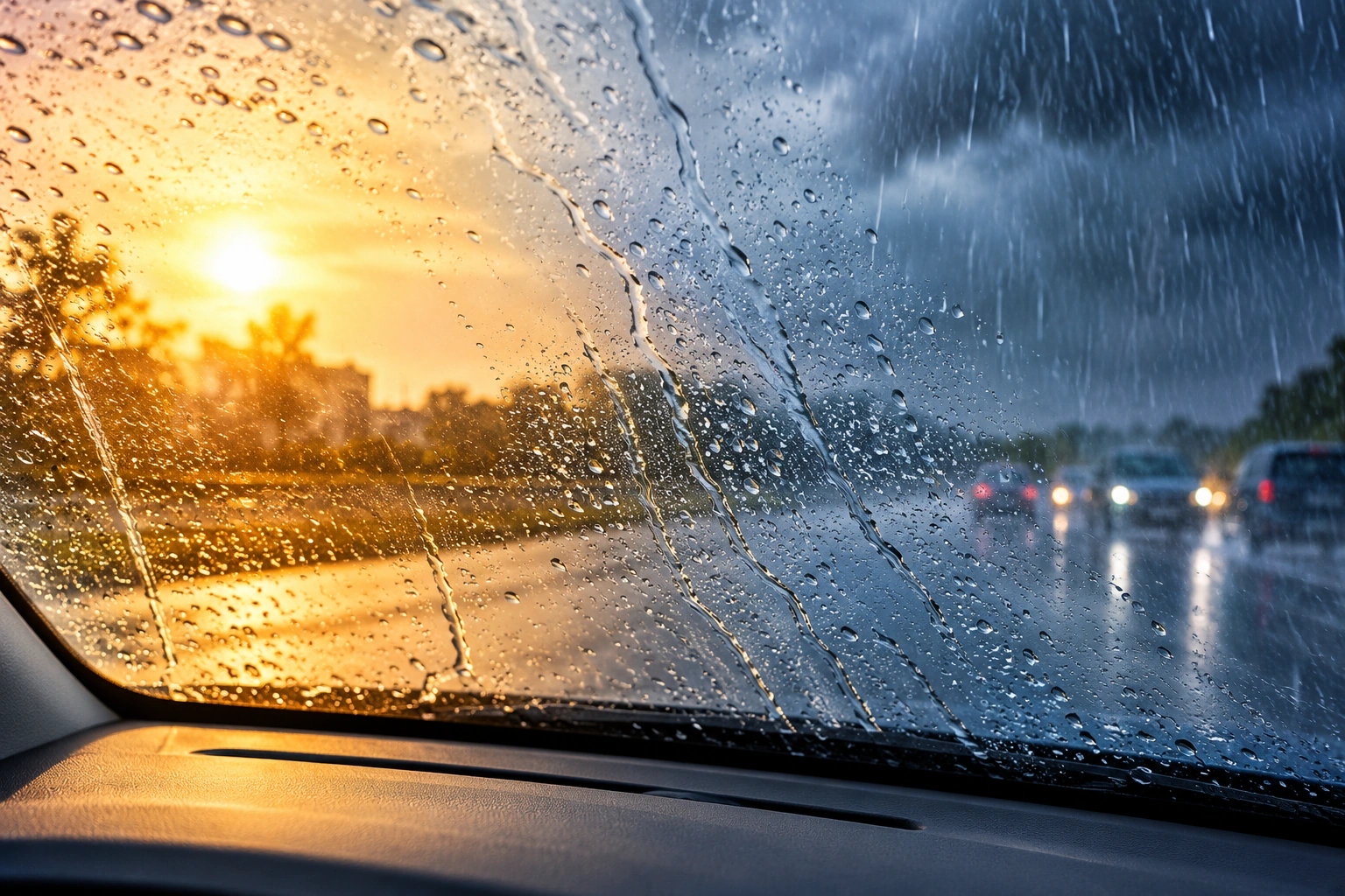 car windshield temperature fluctuation stress